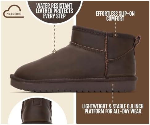 Project Cloud 100% Genuine Leather Womens Boots Ankle Boots for Women Shoes