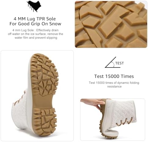 STQ Duck Boots for Women Waterproof Winter Boots Insulated Snow Boots