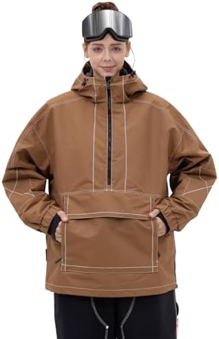 SNOWVERB Loose Fit Snowboard Insulated Ski Jacket Snow Coat for Mens Womens