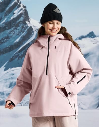 Pionner Camp Womens Ski Jacket Snow Coat Waterproof Baggy Anorak Snowboard Hoodie Insulated Pullover Winter Sports Mountain