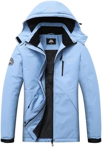 MOERDENG Women's Hiking Winter Jacket Waterproof Insulated Warm Snow Coat