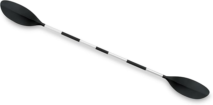 Intex 69629E 86" Kayak Paddle: Ribbed Spoon Shaped Blades – Durable Lightweight Shaft – Comfortable Grips – 3-Position Feather Adjustability – TUV RL Approved
