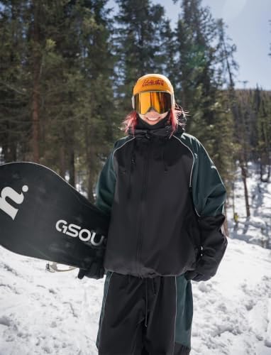 GSOU SNOW Womens Mens Baggy Snowboard Jacket With Reflective Strips