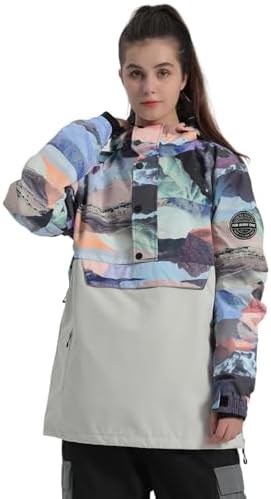GSOU SNOW Womens Snowboard Jacket Baggy Ski Snow Jacket Windproof Insulated