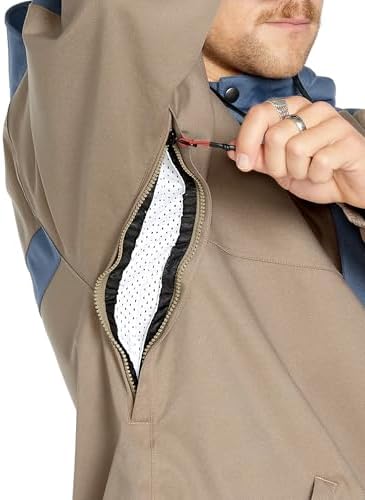 Volcom Men's Arthur Longo 20k Pullover Anarok Hooded Snowboard Jacket