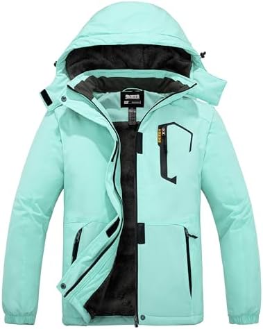 Women's Waterproof Ski Jacket Warm Winter Coat Fleece Snowboarding