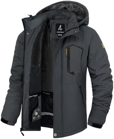 Mens Winter Jacket Ski Snow Waterproof Puffer Parka Coats