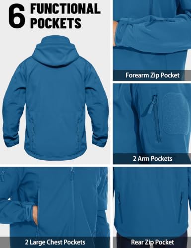 MAGCOMSEN Men's Jackets Tactical Winter Waterproof Softshell Rain Coat