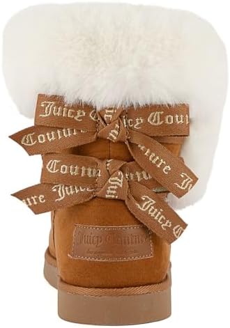 Juicy Couture Women's Slip On Winter Snow Boots Warm & Insulated Fur Lining Comfortable Fashion Booties