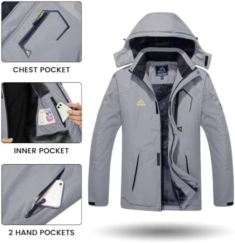 TACVASEN Men's Winter Skiing Jackets Waterproof Thermal Snowboard Coats