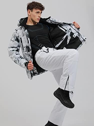 Men's Jacket and Pants Set Insulated Waterproof Waterproof Snowboard Snowsuits for Snow Sport
