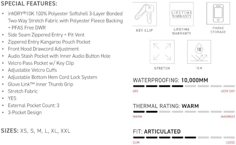 686 Men's Waterproof Hoody - Water & Weather Resistant