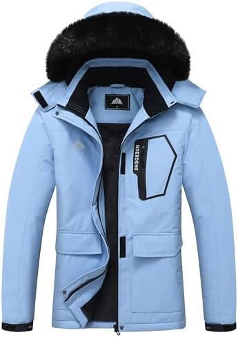 MOERDENG Women's Ski Jacket Waterproof Warm Winter Coat