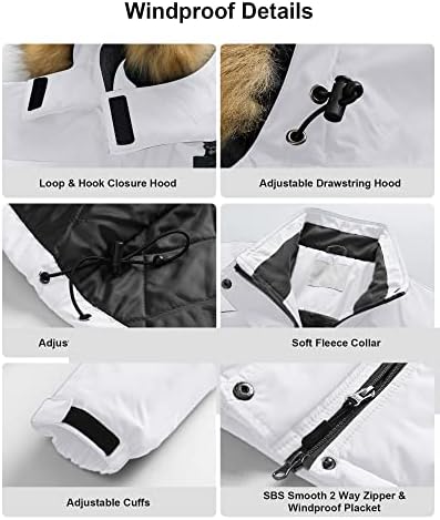 Pursky Women's Waterproof Ski Jacket Winter Snow Coats Fur Hooded Raincoat Parka