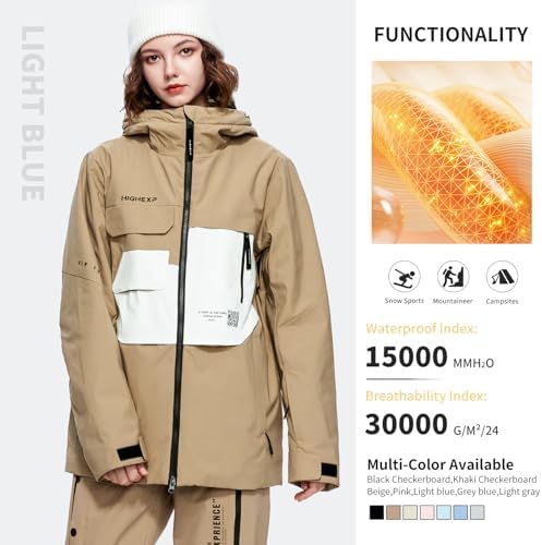 Womens Snowboard Jacket Baggy Ski Coat Snow with Hood