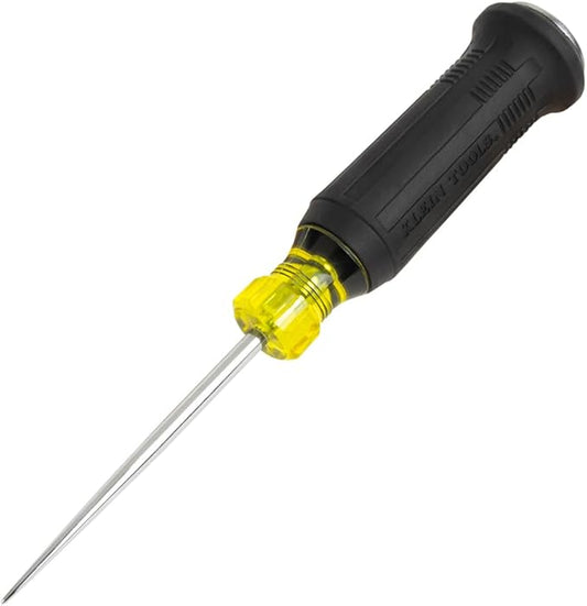 Klein Tools 6504DD Demolition Scratch Awl, Steel Tip-to-Cap Construction, Cushion-Grip Handle, Oversized Strike Cap, Piercing and Scribing Tool