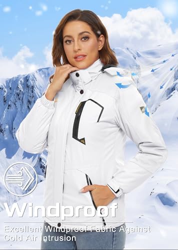 TACVASEN Women's Winter Coats Waterproof Snow Ski Jacket Warm Fleece