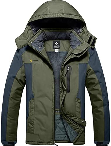 GEMYSE Men's Winter Ski Jacket Waterproof Snow Coat with Detachable Hood