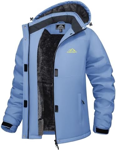 MAGCOMSEN Women's Winter Coats Waterproof Ski Snow Warm Fleece Lined Jacket