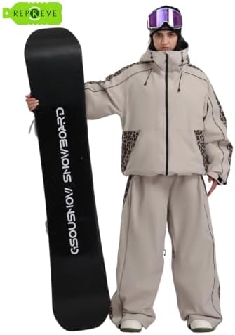 GSOU SNOW Womens Ski Jacket Baggy Snowboard Jacket Snow Coat Insulated