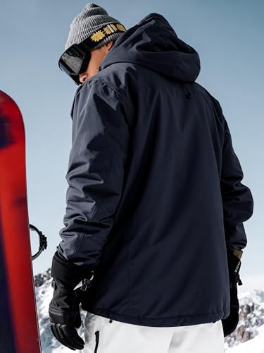 Men's Winter Waterproof Ski Snow Jacket with Hood
