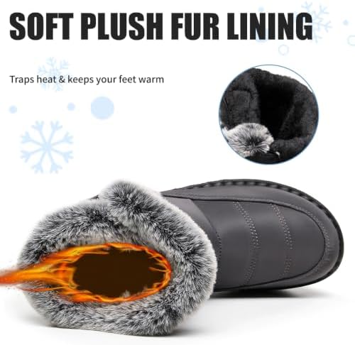 WYGRQBN Women's Winter Snow Boots Waterproof Non Slip Warm