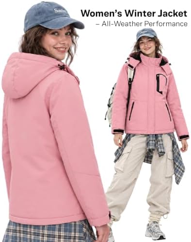 Women Winter Essential Coat Waterproof Windbreaker Ski Jacket