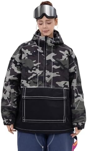 SNOWVERB Loose Fit Snowboard Insulated Ski Jacket Snow Coat for Mens Womens