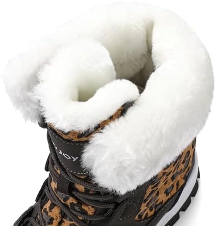 COOJOY Womens Waterproof Winter Snow Boots Warm Shoes Furry Mid Calf Lightweight Walking Hiking Booties