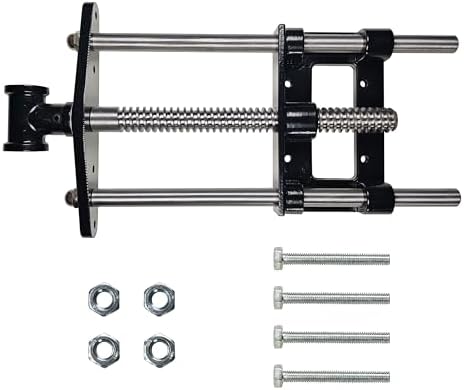 HFS(R) 9 Inch Woodworking Bench Vise, Heavy Duty Front Screw Vise for Workbench Chrome plating Leg Vise Hardware Woodworking with Mounting Screws