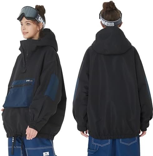 SNOWVERB Women's and Men's Baggy Ski Cargo Coats Snow Snowboard Jackets