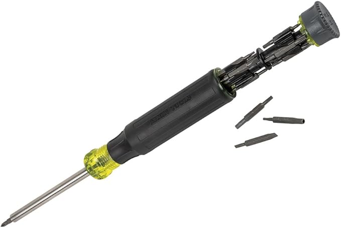Klein Tools 32327 精密ドライバーセット、27-in-1マルチビットドライバー、本体収納、希土類磁石、ターミナルブロックに最適