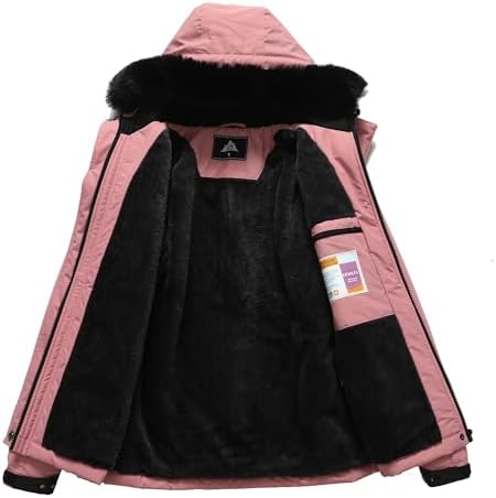 MOERDENG Women's Waterproof Winter Coat Softshell Hiking Jacket