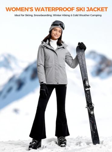 wantdo Women's Waterproof Ski Jacket Warm Fleece Lined Snow Winter Coat