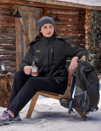TACVASEN Women's Winter Coats Waterproof Snow Ski Jacket Warm Fleece
