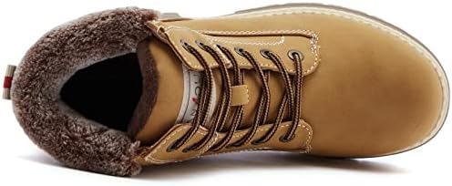 ANJOUFEMME Womens Hiking Snow Winter Boots - Waterproof Outdoor Ankle Boots for Women Comfortable Warm Fur Boots for Backpacking Cycling