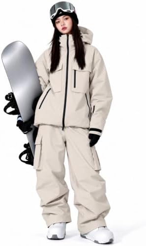 Women's Snow Snowboard Suits Insulated Snowsuits Baggy Ski Jacket and Pants