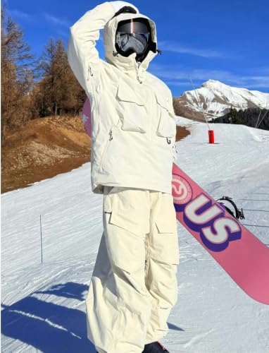 GSOU SNOW Womens Mens Snowboard Jacket Baggy Ski Snow Jacket Coat