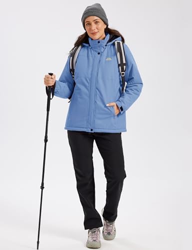 MAGCOMSEN Women's Winter Coats Waterproof Ski Snow Warm Fleece Lined Jacket
