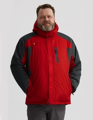 GEMYSE Men's Winter Ski Jacket Waterproof Snow Coat with Detachable Hood