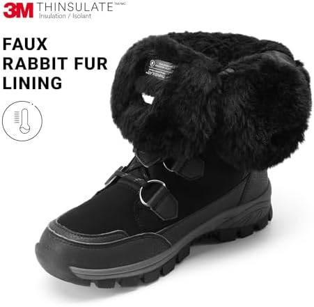 DREAM PAIRS Women's Waterproof Mid Calf Snow Boots