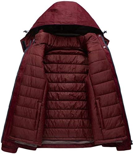 Women's 3 In 1 Waterproof Ski Jacket Windproof Snowboarding Jacket Warm Winter Snow Coat Raincoat