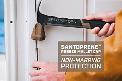 Spec Ops Tools Hammer Set for Carpentry & Demolition, Includes 20 oz Nailing Hammer, 22 oz Framing Hammer, Soft Mallet Cap