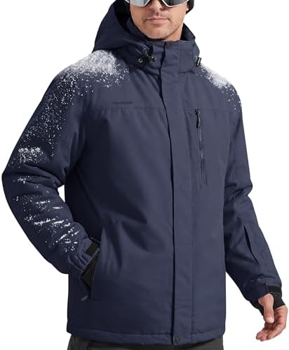 FREE SOLDIER Men's Winter Ski Snow Jacket Warm Fleece Lined Coats