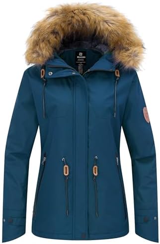 wantdo Women's Waterproof Ski Jacket Warm Fleece Lined Snow Winter Coat