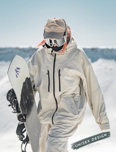GSOU SNOW Snowboard Jacket Men Baggy Ski Jacket Waterproof Snow Coat Insulated Hooded Clothes for Winter Outdoor