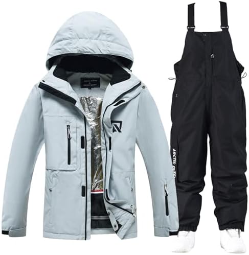 Women's Ski Jackets and Pants Set Windproof Waterproof Snowboard Jacket Bibs Two Piece Ski Suits