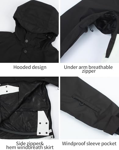 GSOU SNOW Womens Snowboard Jacket Baggy Ski Snow Jacket Windproof Insulated