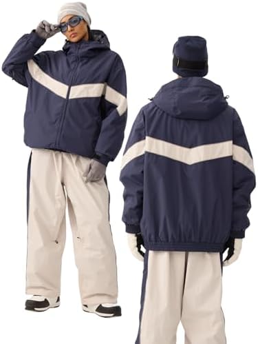 GSOU SNOW Womens Mens Snowboard Jacket Baggy Ski Jacket Snow Waterproof