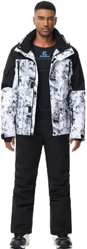 Men's Jacket and Pants Set Insulated Waterproof Waterproof Snowboard Snowsuits for Snow Sport